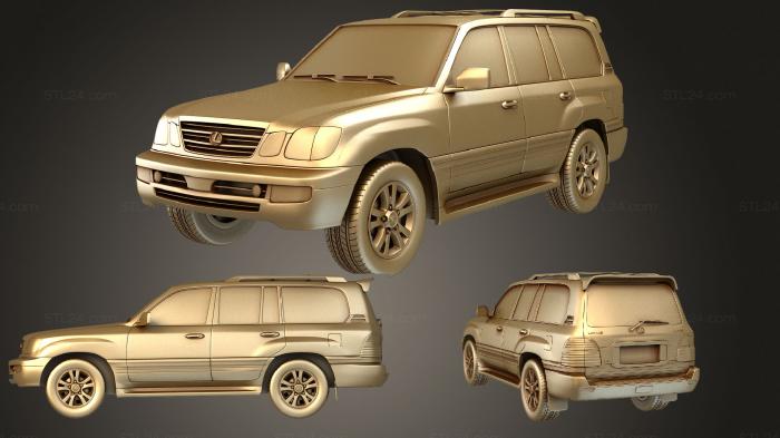 Автомобили и транспорт (Lexus LX J100 2003, CARS_2264) 3D модель для ЧПУ станка